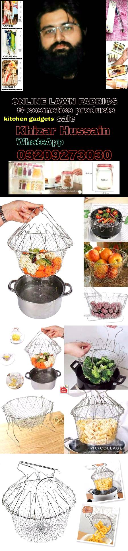 Kitchen gadgets 💪 chef basket seven reason you need tha chef basket , machine washable, deep fry,heat resistant metal  for safe handling,stran& rinse ,boil&steam🍲