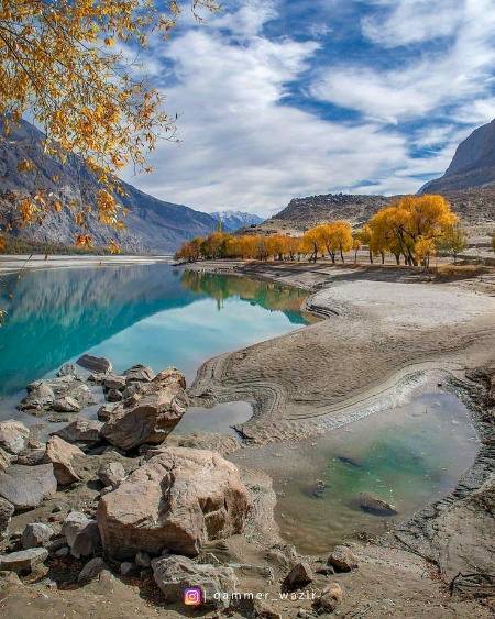 Shyok river Khaplu Gilgit Baltistan