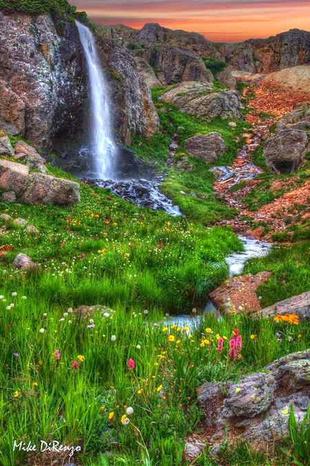 Purfory basin waterfall Colorado