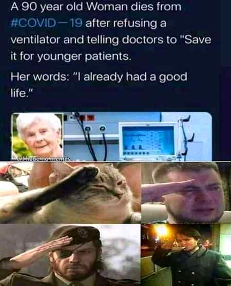 Her words: I already had a good life...