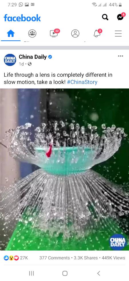Water coming out of bqscket through very slow motion camera