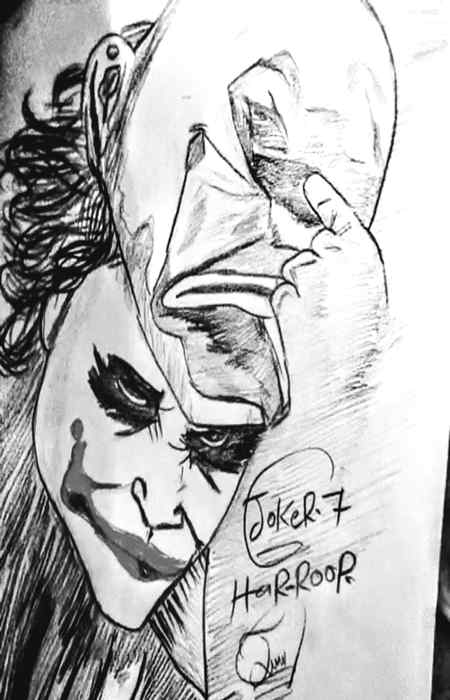 My new paintings pics of the joker like all friends end follow to follow 🎭