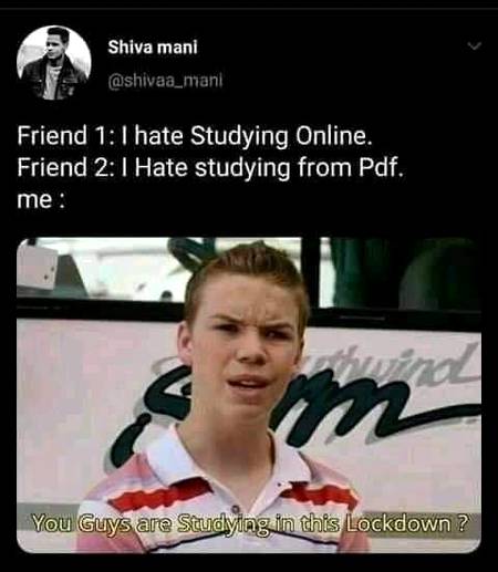 You Guys are studying...