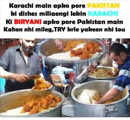 Ye bat to haqeqat hai Karachi jese biryani koi nahi bna Sakta example Rasheed Resturent , United food , Agha chargha 🤗🤗