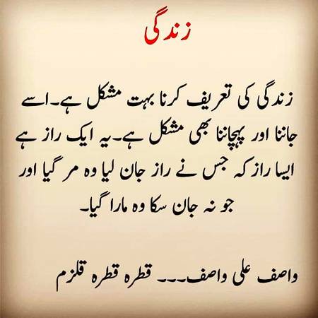 Zindagi Kal tak he aise jio k sab tumare jesaa banne ki koshish krein