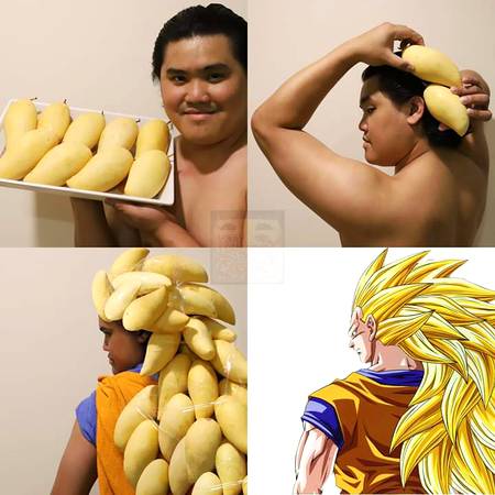 Lonely man and his mango