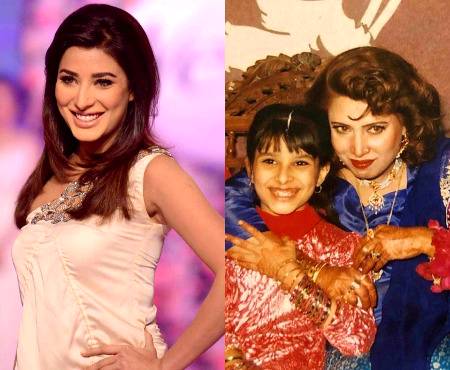 Pic of childhood mehwish hayat with mother like 🔥