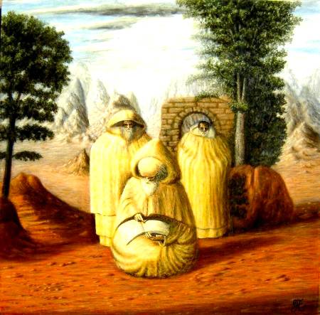 3 old man and 1 hidden face