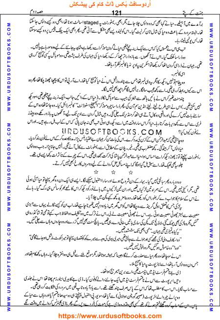 Title = Jannat kay patay.
Writer = Nimra Ahmed.
Part = 2
Page = 121