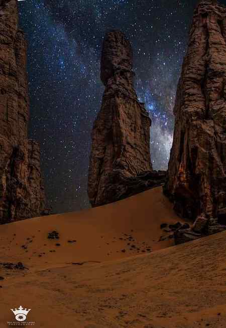Beautiful sky over the sahara desert
