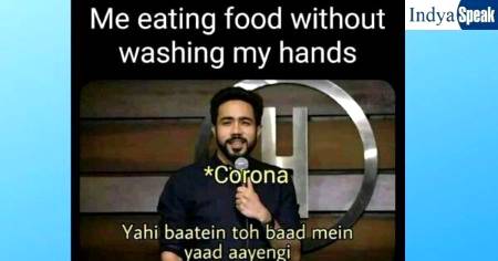 Me eating food without washing hands