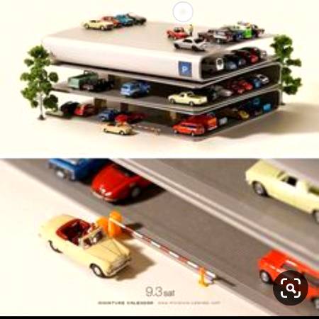 Office files as car parking in tiny world