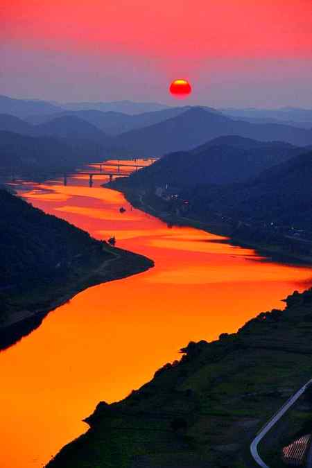 Magical sunset in Korea