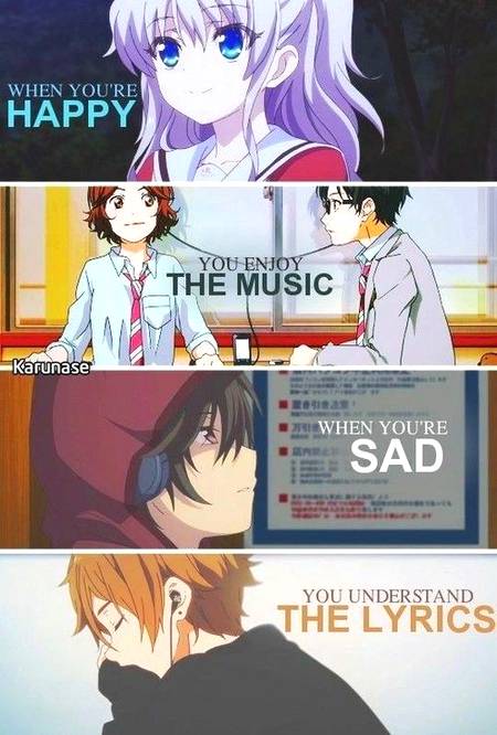 I don't even pay attention...which song is playing....either sad or happy mood...😐