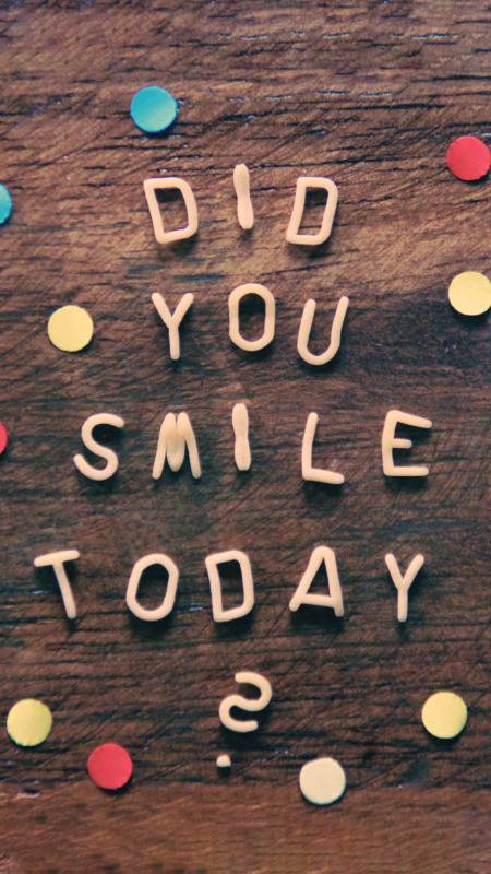 I smile.do u