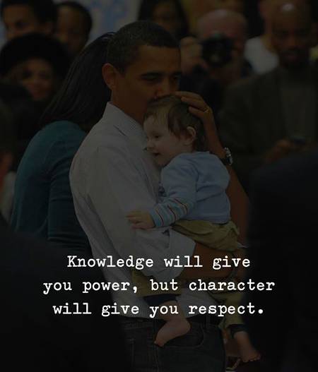be a man of character...