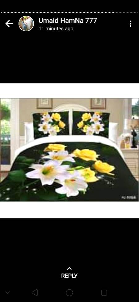 3D bedsheets RS 1250 for more details and designs. Contact me 03460021811 only karachi