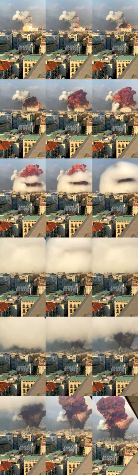 Beirut Explosion 2020 frame by frame