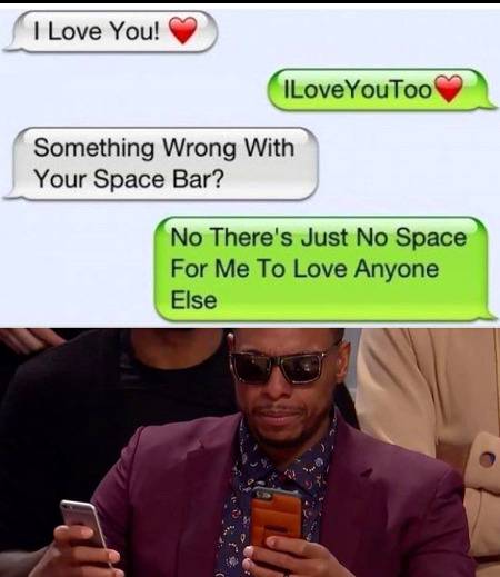 For those who don't get it.. he's texting himself