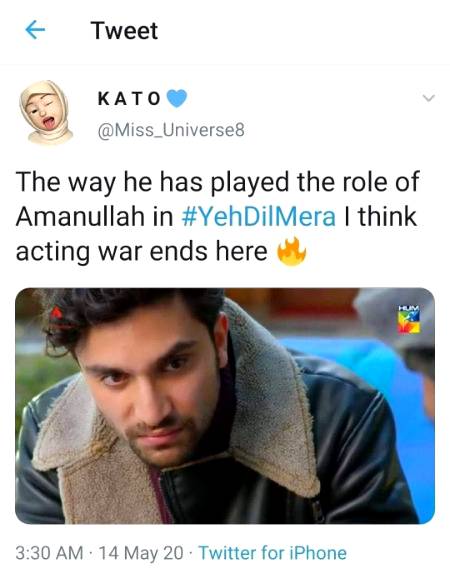 Ahad Raza ..best actor haiβ€π