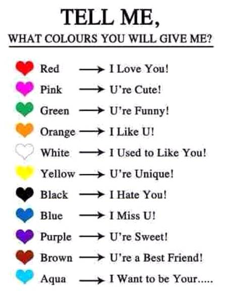 What colours u will give me...??? Be positive...