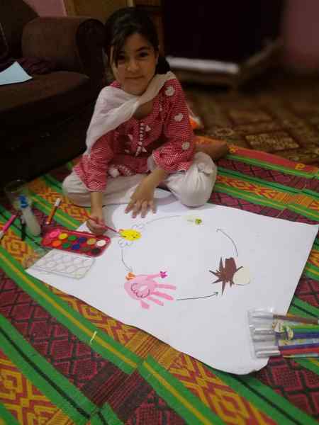 Dua shehrani is here with her beautiful home project "life cycle of henπ good job keep it up little princess π₯°
