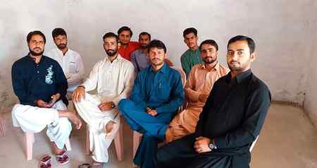 With friends at computer tution center