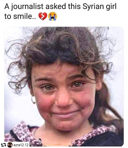 A journalist asked this Syrian girl to smile