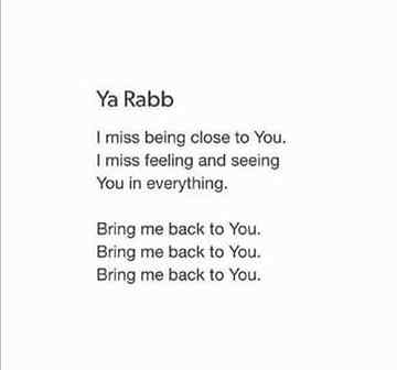 BRING ME BACK TO YOU .. AMEEN❤