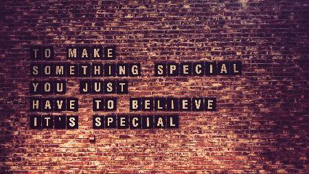 To make something slecial...