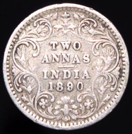 2 Annas,1890,British India
