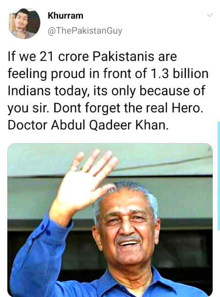 Hero of nation: DR.ABDUL QADEER KHAN.