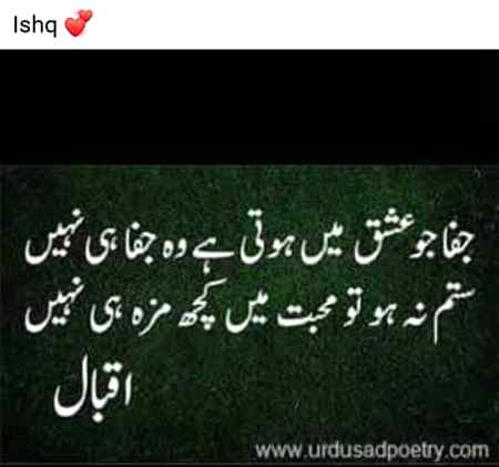 Setam na ho tu muhbat ma kuch mza nhi