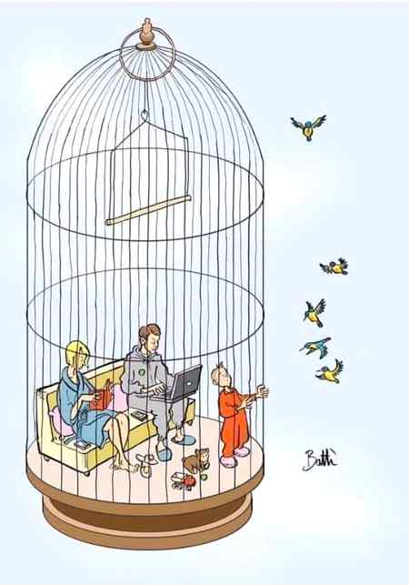 اللہ کی قدرت کا آج اک منظر نرالا دیکھا۔پرندے ہواؤں میں آزاد اور حضرت انسان کو گھروں کے قید خانہ میں دیکھا۔