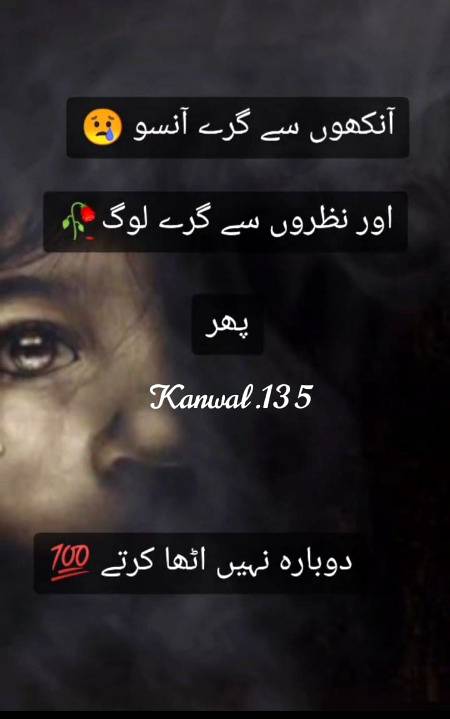 Ankho sy gire ansu or nazru sy giri log dobra NH otha skty 😥