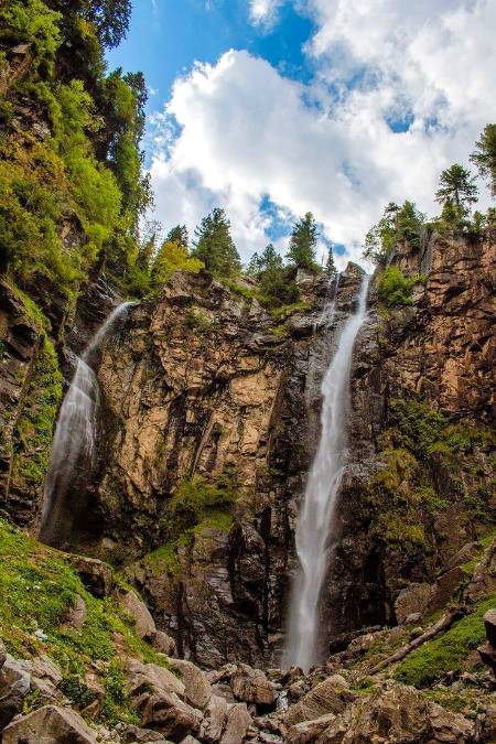 Beautiful  view of waterfall GB Pakistan