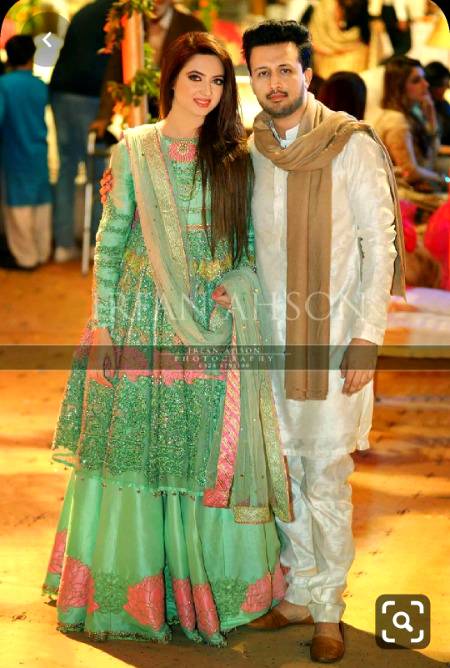 Atif Aslim With Wife Sara
