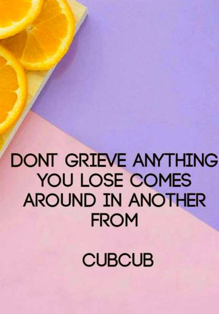 Don't grieve anything