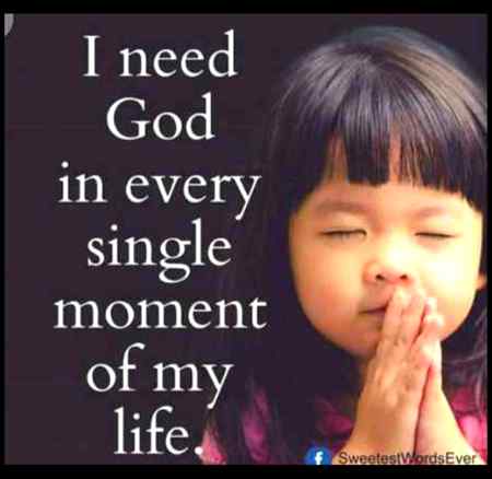 I need God....