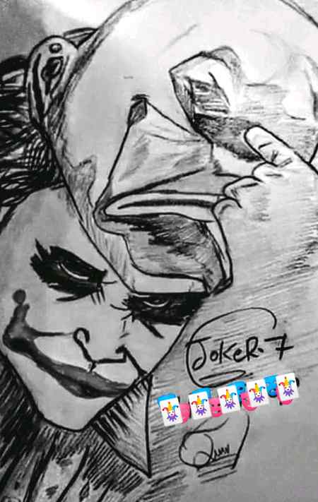 It's my fvfavori painting of joker dark night the bat man 🎭