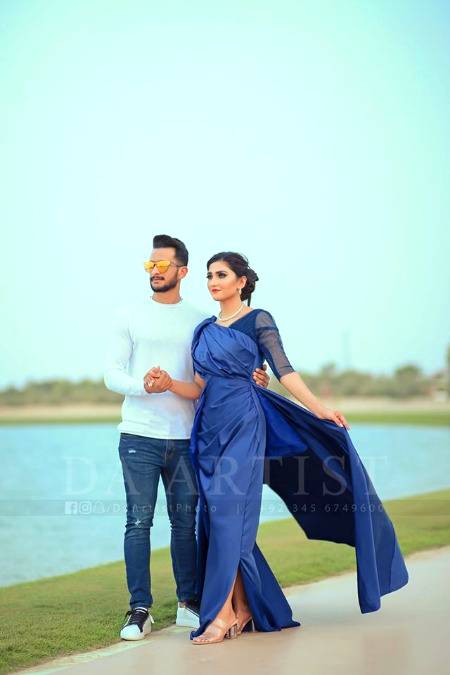 1st Wedding Anniversary Photo Shoot of Cricketer Hassan Ali and Samiya
