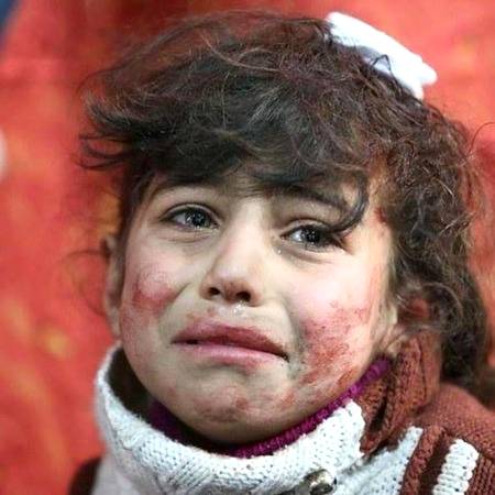 This is heart wrenching...The young girl said: we should die,at least in heaven there's food. This is the cost of 5days of relentless air strikes for children in Syria.
