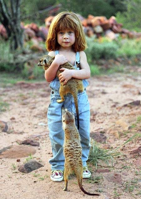 The real life Mowgli....A girl who spend the first 10 years of her life growing up in the African bush.