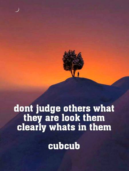 Don't judge others