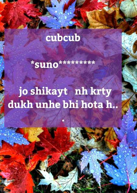 Jo shikayat nhin karty...