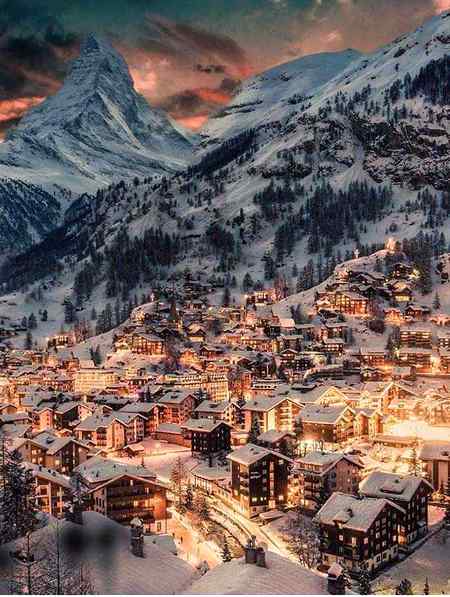 Amazing 👌🏻 view of mountain that surrounded the valley of Switzerland 🔥 Dark look