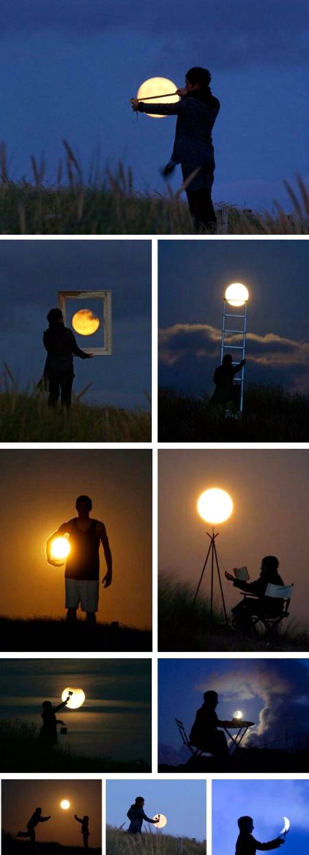 Playing with the moon