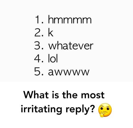 K and Hmm is most Fraustrating