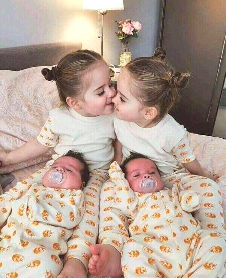 Lovely twins plus twins  ...... 😍😍😍😍😍😍