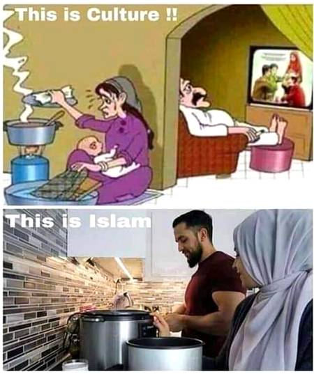 Our prophet Muhammad(S.A.W)cleaned His home,washed His clothes,glittered His shoes,cooked for His wives.....
He did not treat them like maids but Queens❤
Be a man.
Be like The Prophet Muhammad....